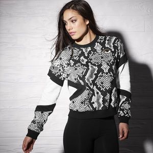 Melody Ehsani Abstract Reptile Print Sweatshirt
